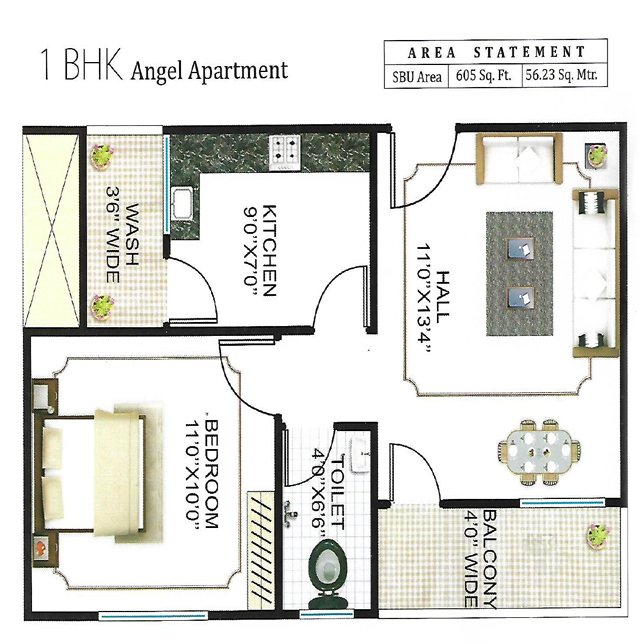 sheetaldham-1BHK-605